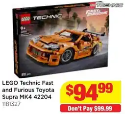 Mr Toys Lego technic fast and furious toyota supra mk4 42204 offer