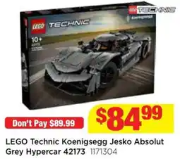 Mr Toys Lego technic koenigsegg jesko absolut grey hypercar 42173 offer