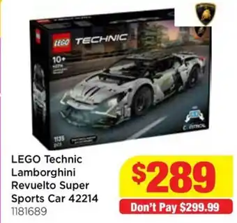 Mr Toys Lego technic lamborghini revuelto super sports car 42214 offer
