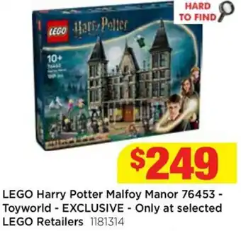 Mr Toys Lego harry potter malfoy manor offer