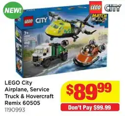 Mr Toys Lego city airplane, service truck & hovercraft remix offer