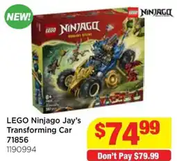 Mr Toys Lego ninjago jay's transforming car offer