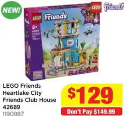 Mr Toys Lego friends heartlake city friends club house offer