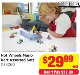 Mr Toys Hot wheels mario kart assorted sets offer