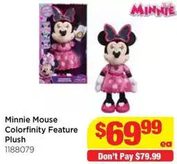 Mr Toys Minnie mouse colorfinity feature plush offer