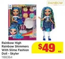 Mr Toys Rainbow high rainbow shimmers with slime fashion doll - skyler offer