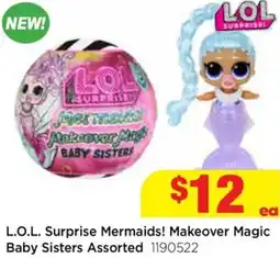 Mr Toys L.o.l. surprise mermaids! makeover magic baby sisters assorted offer