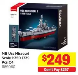 Mr Toys Mb uss missouri scale offer