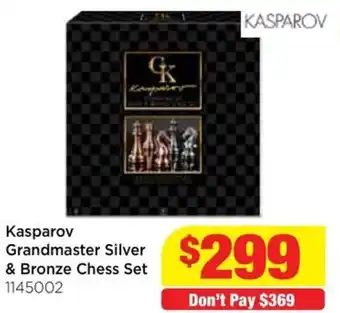 Mr Toys Kasparov grandmaster silver & bronze chess set offer