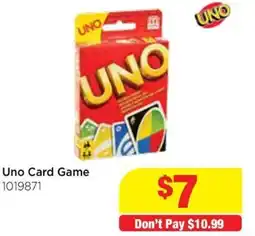 Mr Toys Uno card game offer