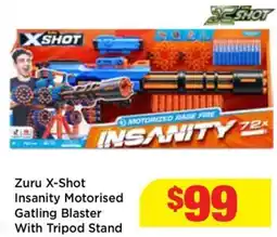 Mr Toys Zuru x-shot insanity motorised gatling blaster with tripod stand offer