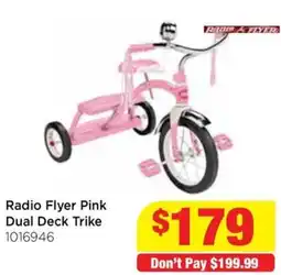 Mr Toys Radio flyer pink dual deck trike offer