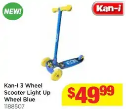 Mr Toys Kan-1 3 wheel scooter light up wheel blue offer