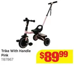Mr Toys Trike with handle pink offer