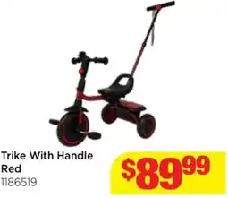 Mr Toys Trike with handle red offer
