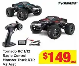 Mr Toys Tornado rc 1/12 radio control monster truck rtr v2 asst offer
