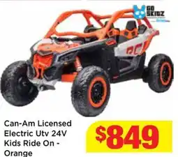 Mr Toys Can-am licensed electric utv 24v kids ride on- orange offer