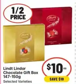 IGA Lindt Lindor Chocolate Gift Box 1/2 PRICE offer