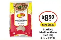 IGA Sunrice medium grain rice offer