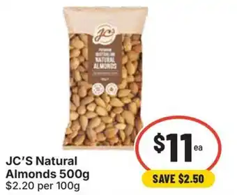IGA Jc's natural almonds offer