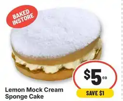 IGA Lemon mock cream sponge cake offer