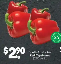 Drakes South australian red capsicums offer