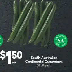 Drakes South australian continental cucumbers offer