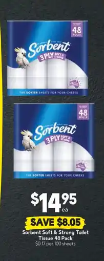Drakes Sorbent soft & strong toilet tissue offer