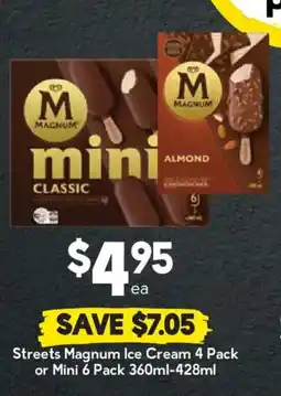 Drakes Streets magnum ice cream or mini offer