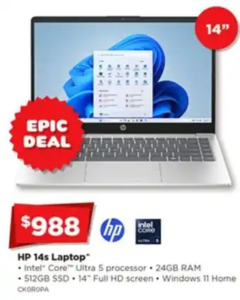 Hp 14s laptop