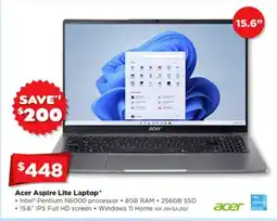 Joyce Mayne Acer aspire lite laptop offer