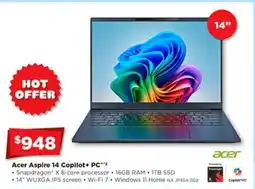 Joyce Mayne Acer aspire 14 copilot pc offer