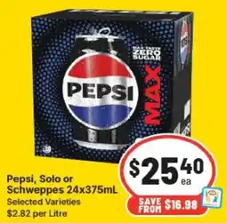 IGA Pepsi, Solo or Schweppes offer
