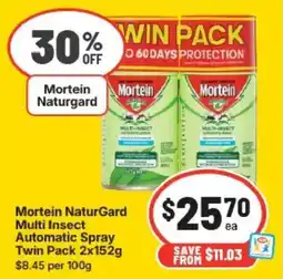 IGA Mortein NaturGard Multi Insect Automatic Spray Twin Pack offer