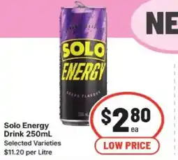 IGA Solo energy drink offer