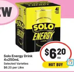 IGA Solo Energy Drink offer