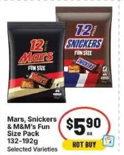 IGA Mars, snickers & m&m's fun size pack offer