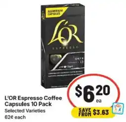 IGA L'or espresso coffee capsules offer
