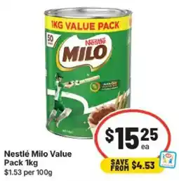 IGA Nestlé milo value pack offer