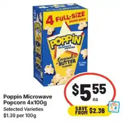 IGA Poppin microwave popcorn offer