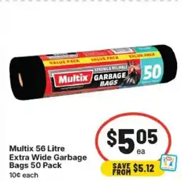 IGA Multix extra wide garbage bags offer
