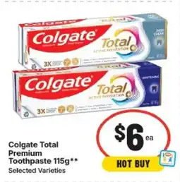 IGA Colgate total premium toothpaste offer