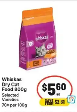 IGA Whiskas dry cat food offer