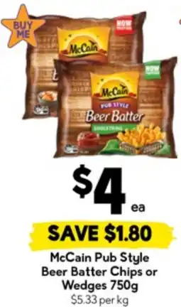 Drakes McCain Pub Style Beer Batter Chips or Wedges offer