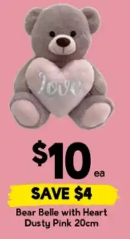 Drakes Bear Belle with Heart Dusty Pink offer