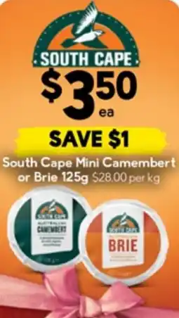 Drakes South Cape Mini Camembert or Brie offer