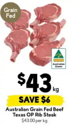Drakes Australian grain fed beef texas op rib steak offer