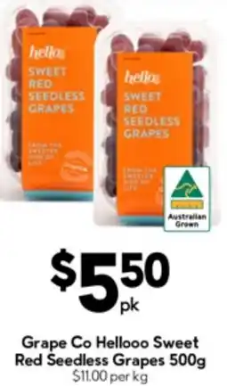 Drakes Grape Co Hellooo Sweet Red Seedless Grapes offer