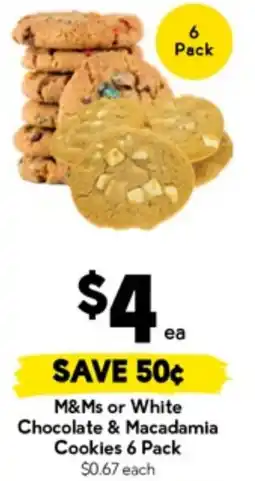 Drakes M&Ms or White Chocolate & Macadamia Cookies offer