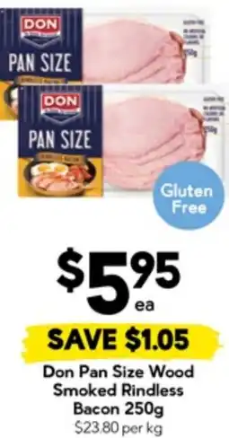 Drakes Don Pan Size Wood Smoked Rindless Bacon offer